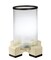 Jamie Young Company Vector Hurricane Candle Holder - 14.5" - Clear and Ivory